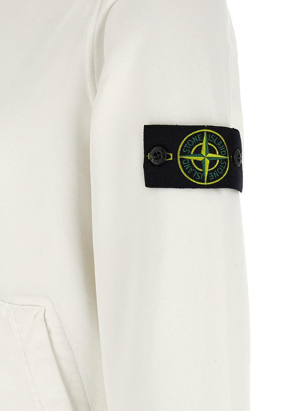 Stone Island White Cotton Sweatshirt