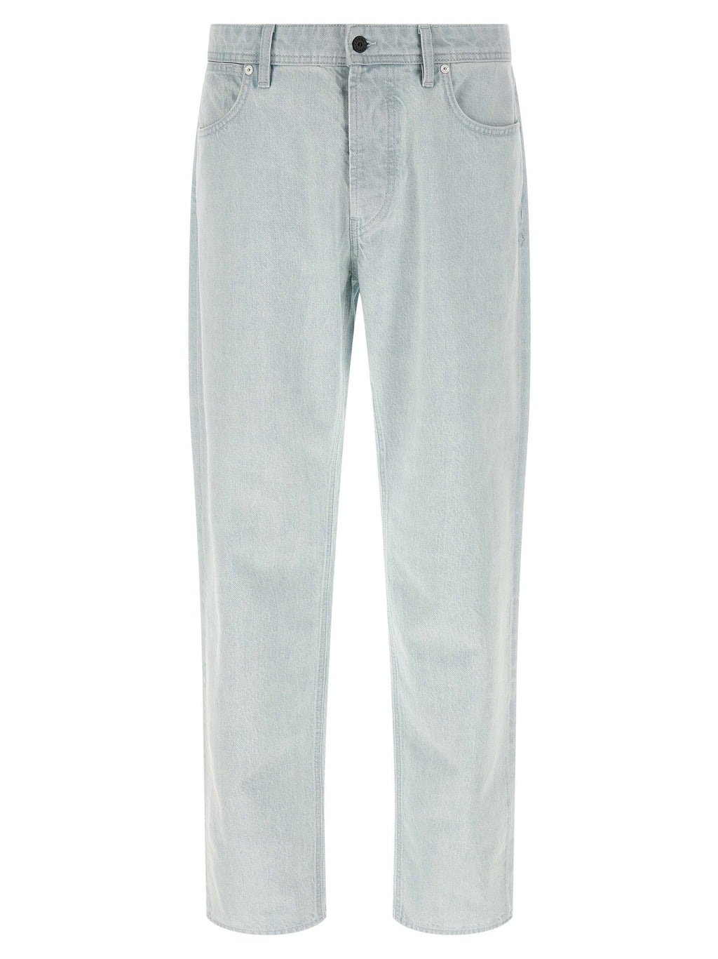 Stone Island Blue Cotton Straight-Leg Jeans