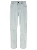 Stone Island Blue Cotton Straight-Leg Jeans