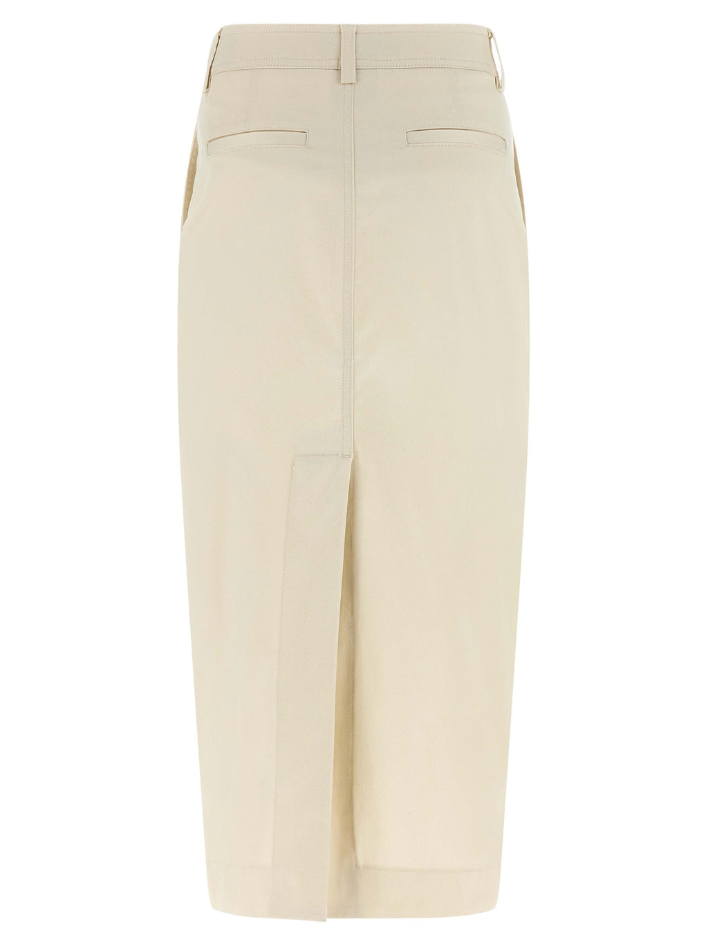 THELATEST White Cotton Midi Skirt