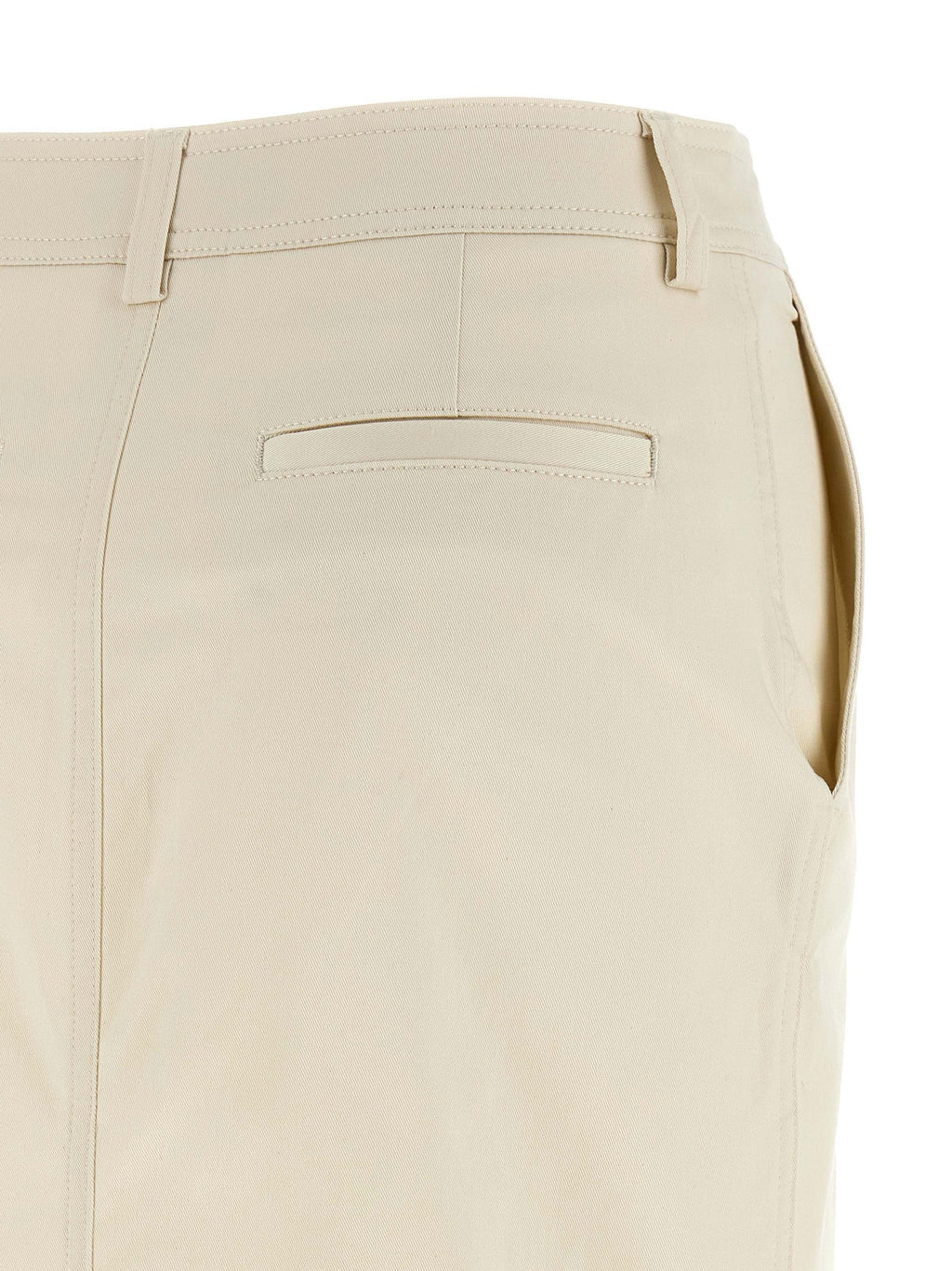 THELATEST White Cotton Midi Skirt