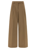 THELATEST Brown Cotton Casual Pants