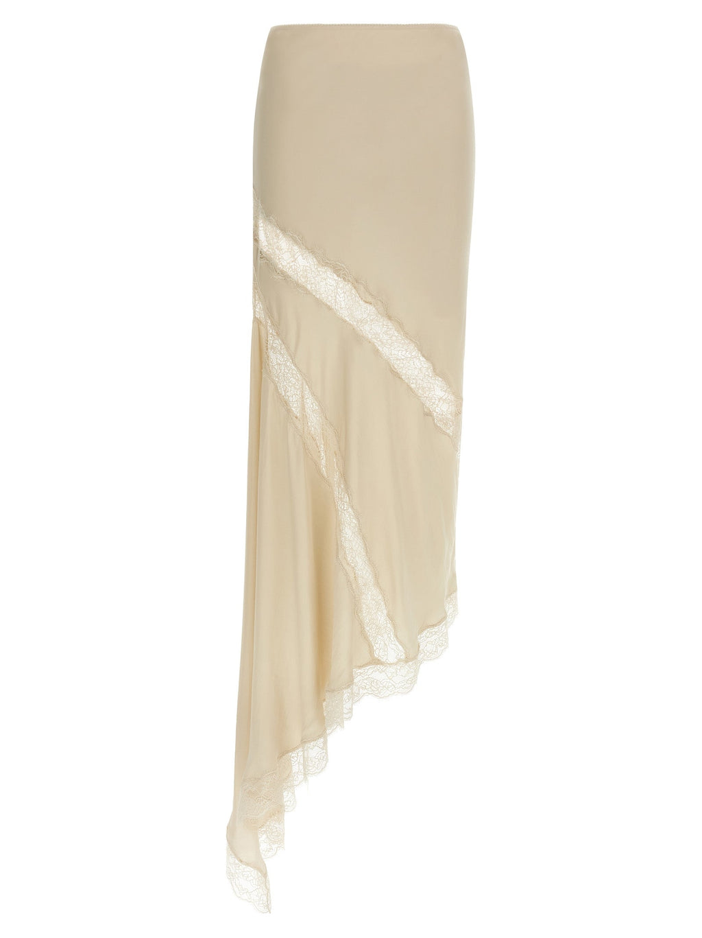 The Andamane Beige Viscose Mini Skirt