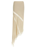 The Andamane Beige Viscose Mini Skirt