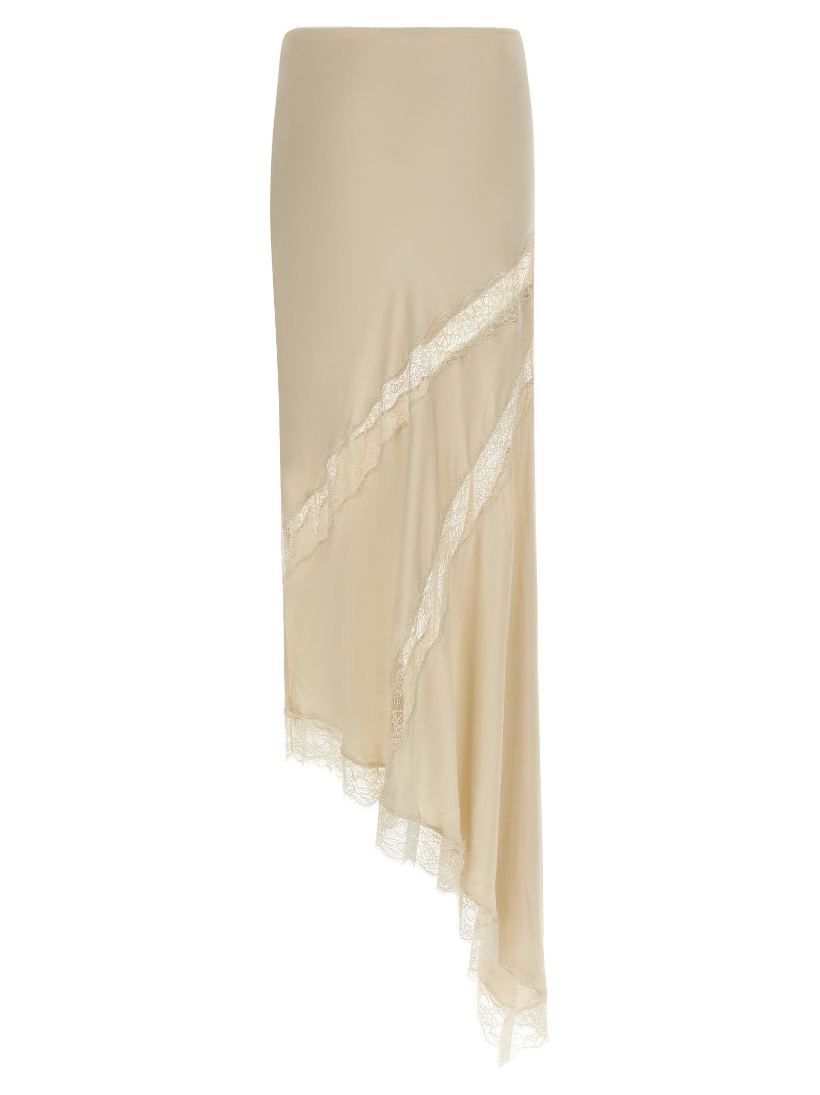 The Andamane Beige Viscose Mini Skirt