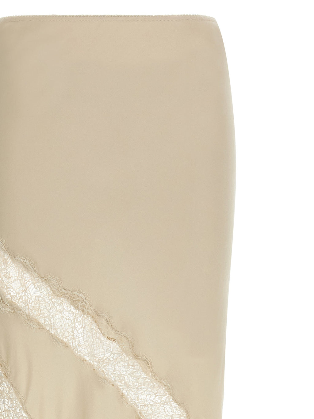 The Andamane Beige Viscose Mini Skirt