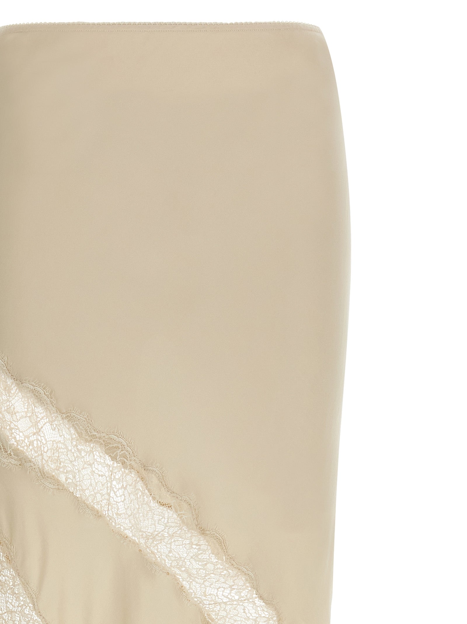 The Andamane Beige Viscose Mini Skirt