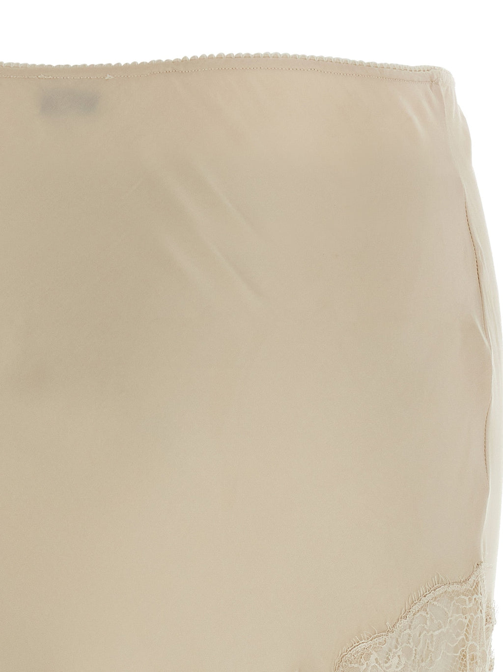 The Andamane Beige Viscose Mini Skirt
