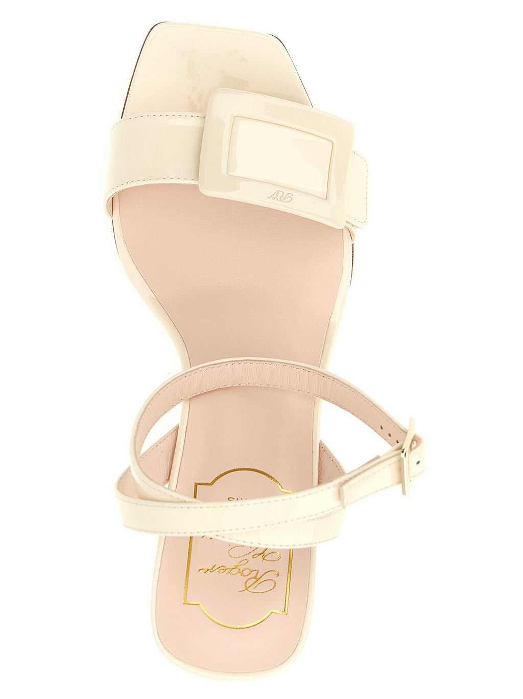Roger Vivier White Calfskin Wedge Sandals