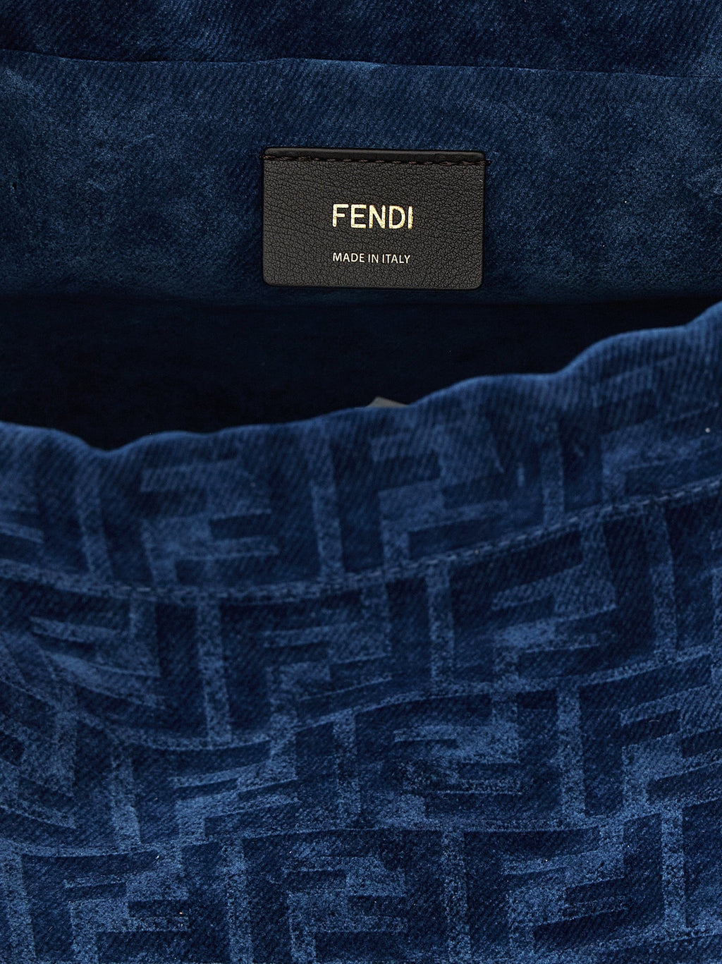 Fendi Blue Cotton Backpack