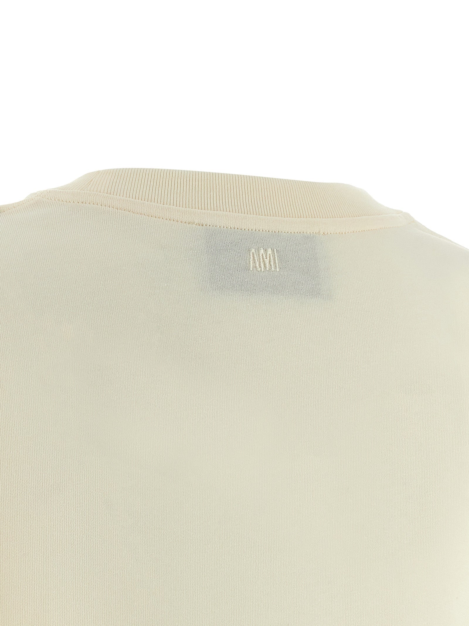 Ami Paris Beige Cotton T-Shirt
