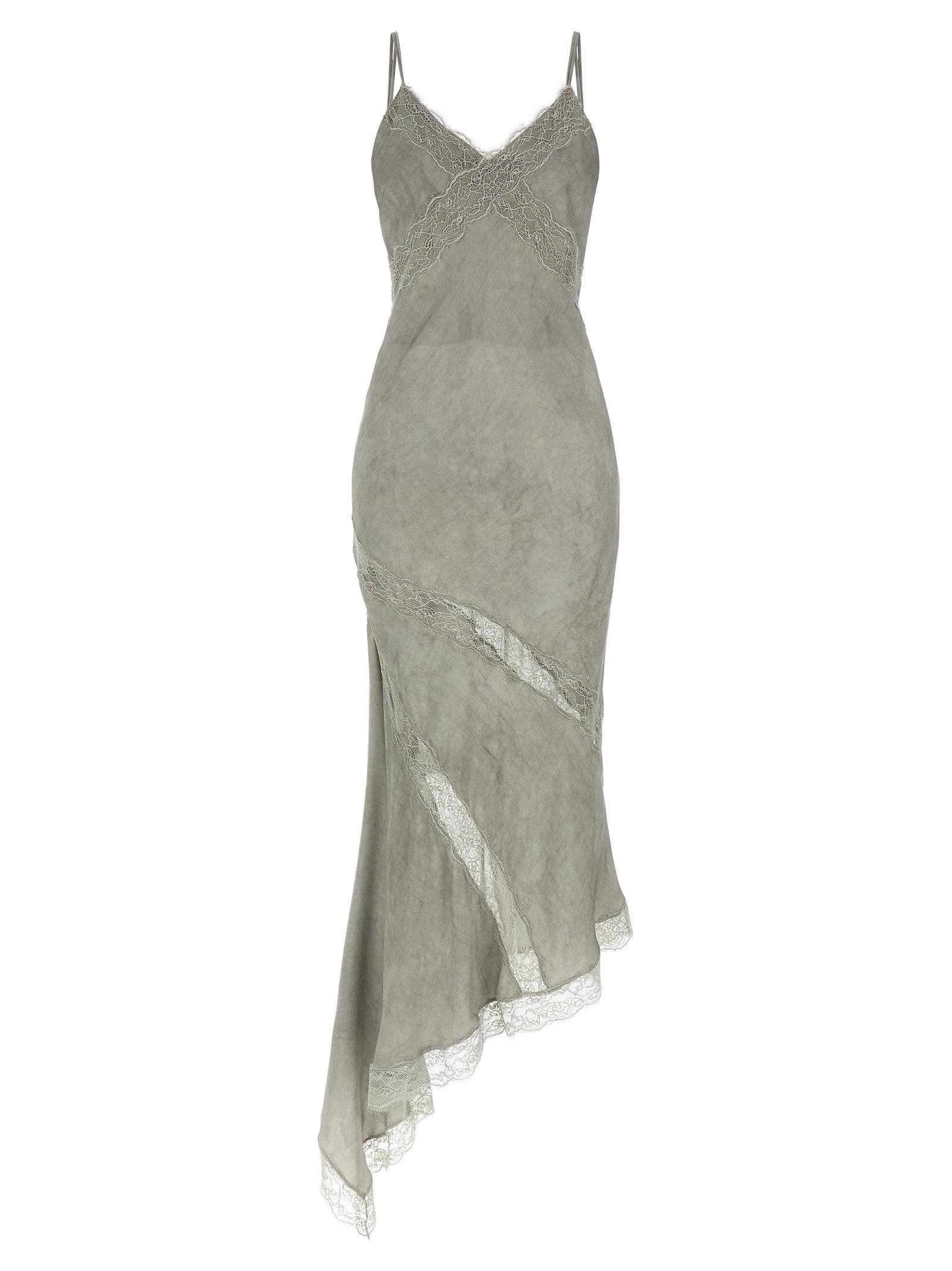The Andamane Gray Viscose Long Dress
