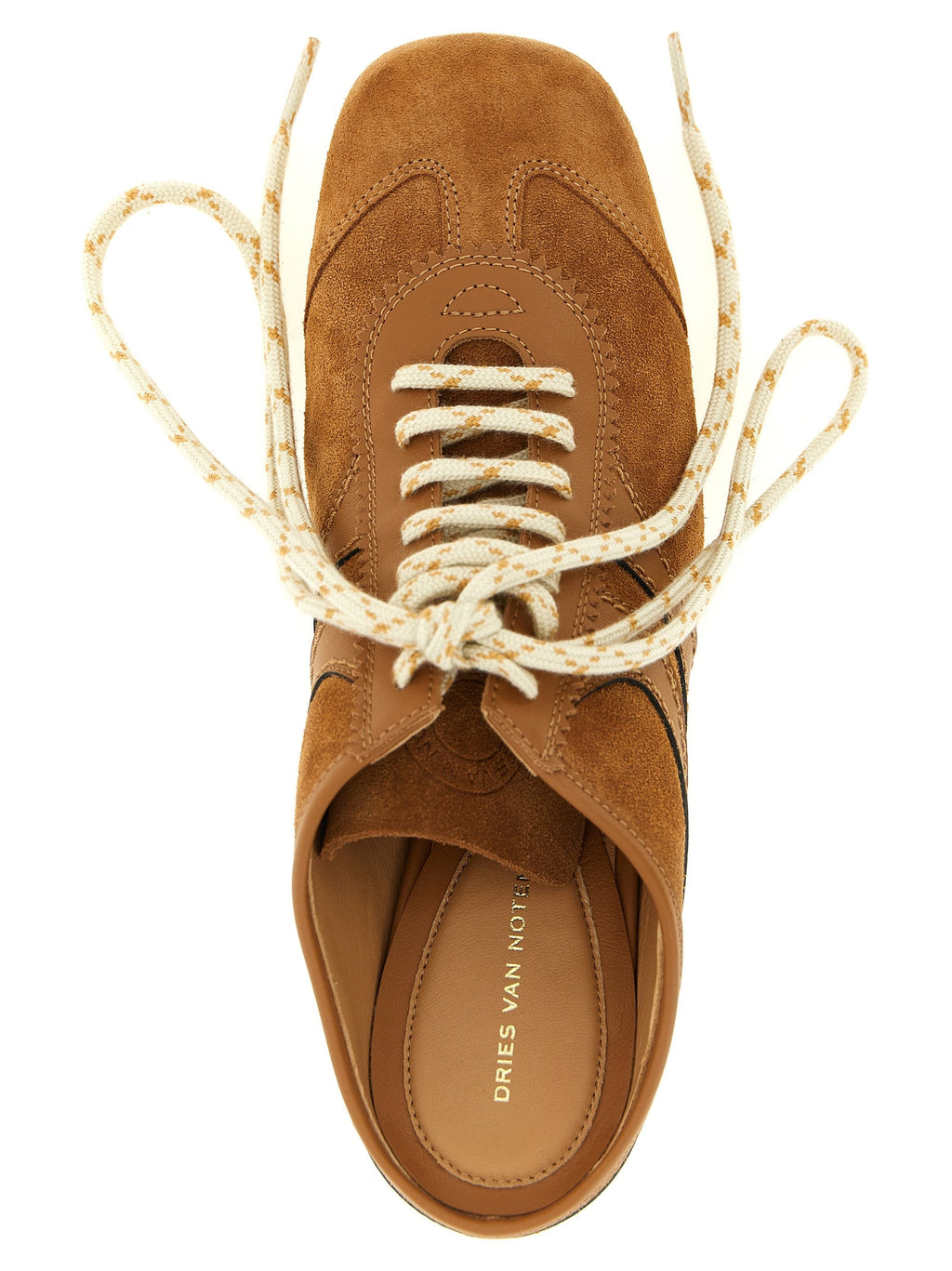 Dries Van Noten Brown Calfskin Platform Sneakers
