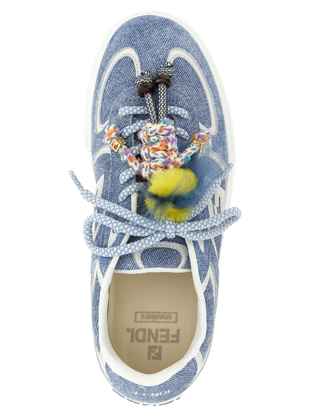 Fendi Blue Calfskin Platform Sneakers