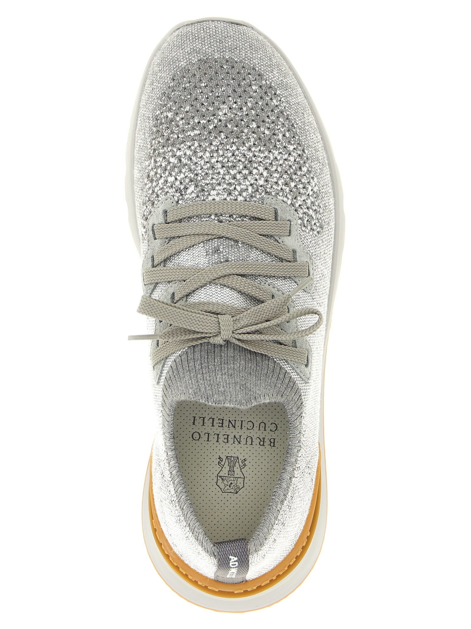 Brunello Cucinelli Gray Cotton Athletic Sneakers