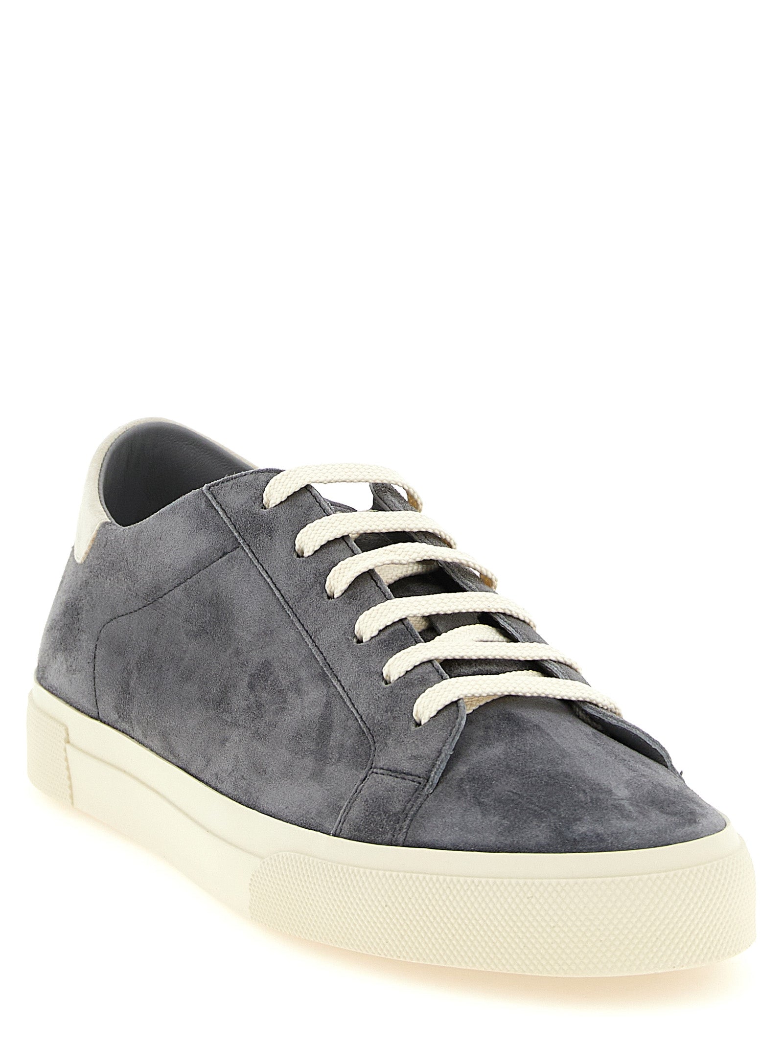 Brunello Cucinelli Gray Calfskin Sneakers