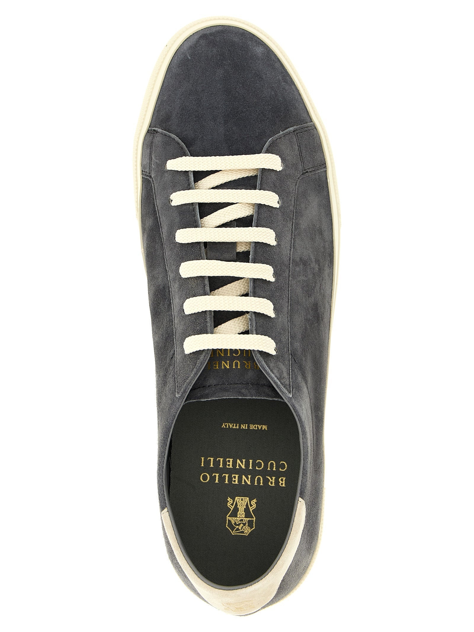 Brunello Cucinelli Gray Calfskin Sneakers