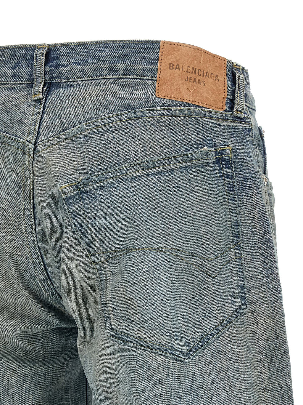 Balenciaga Blue Cotton Relaxed Fit Jeans
