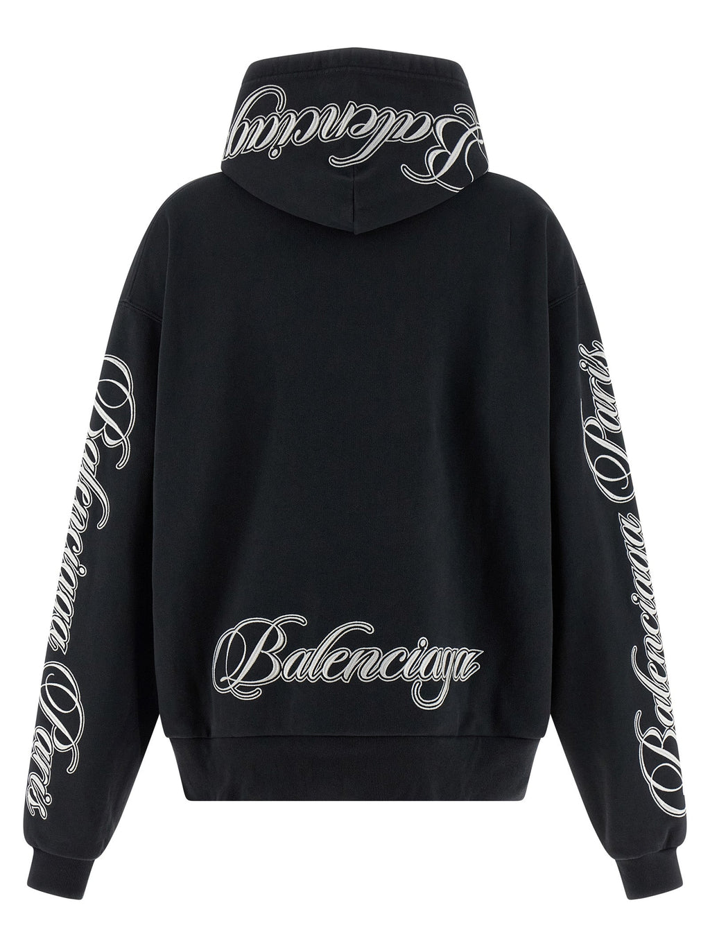 Balenciaga Black Cotton Hoodie