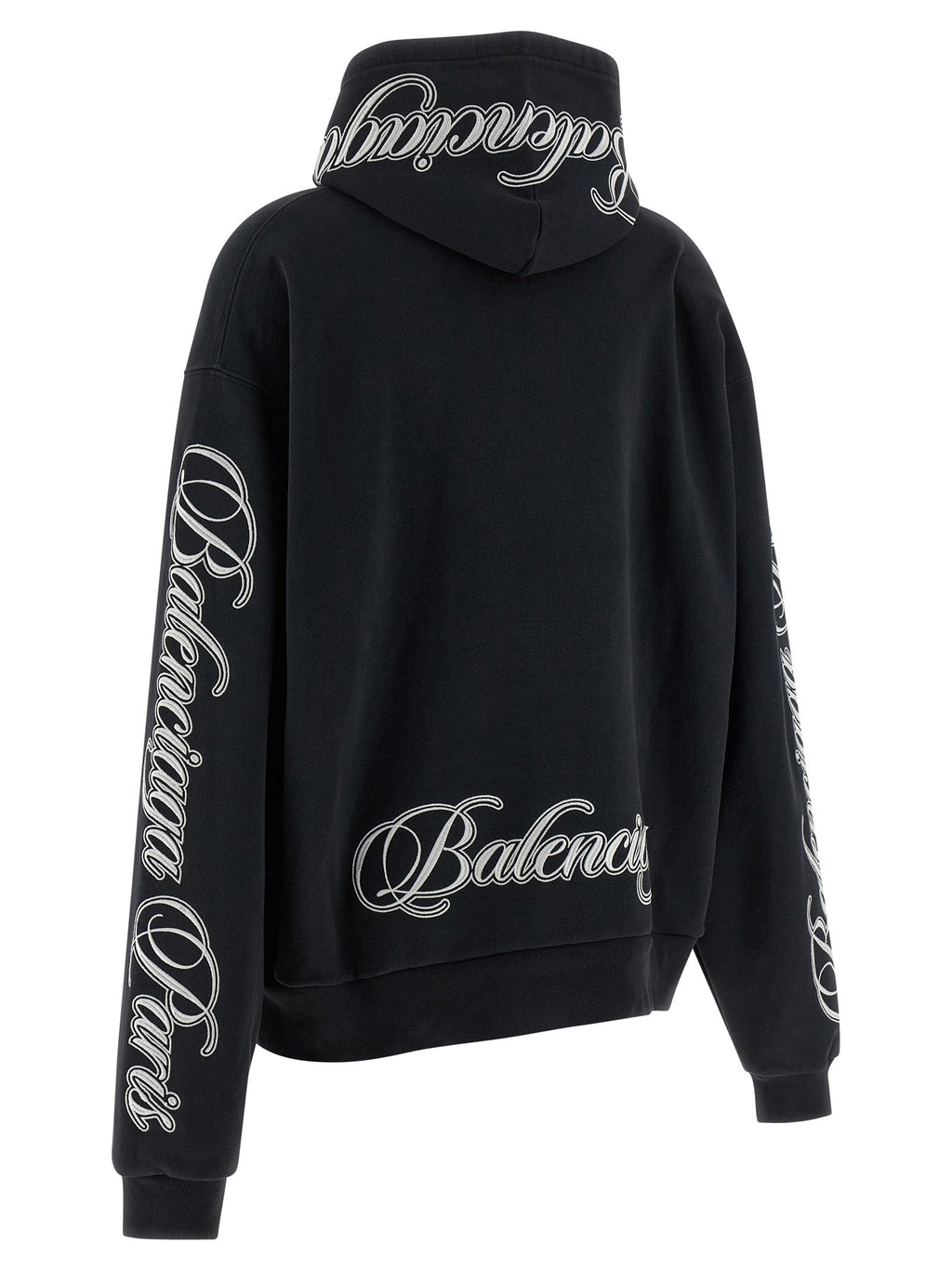 Balenciaga Black Cotton Hoodie