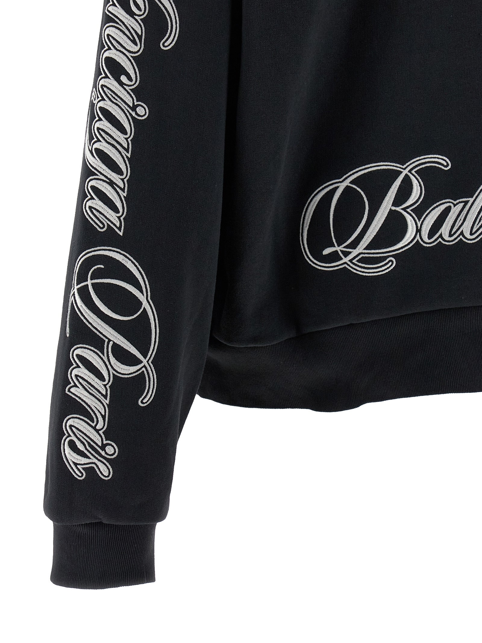 Balenciaga Black Cotton Hoodie