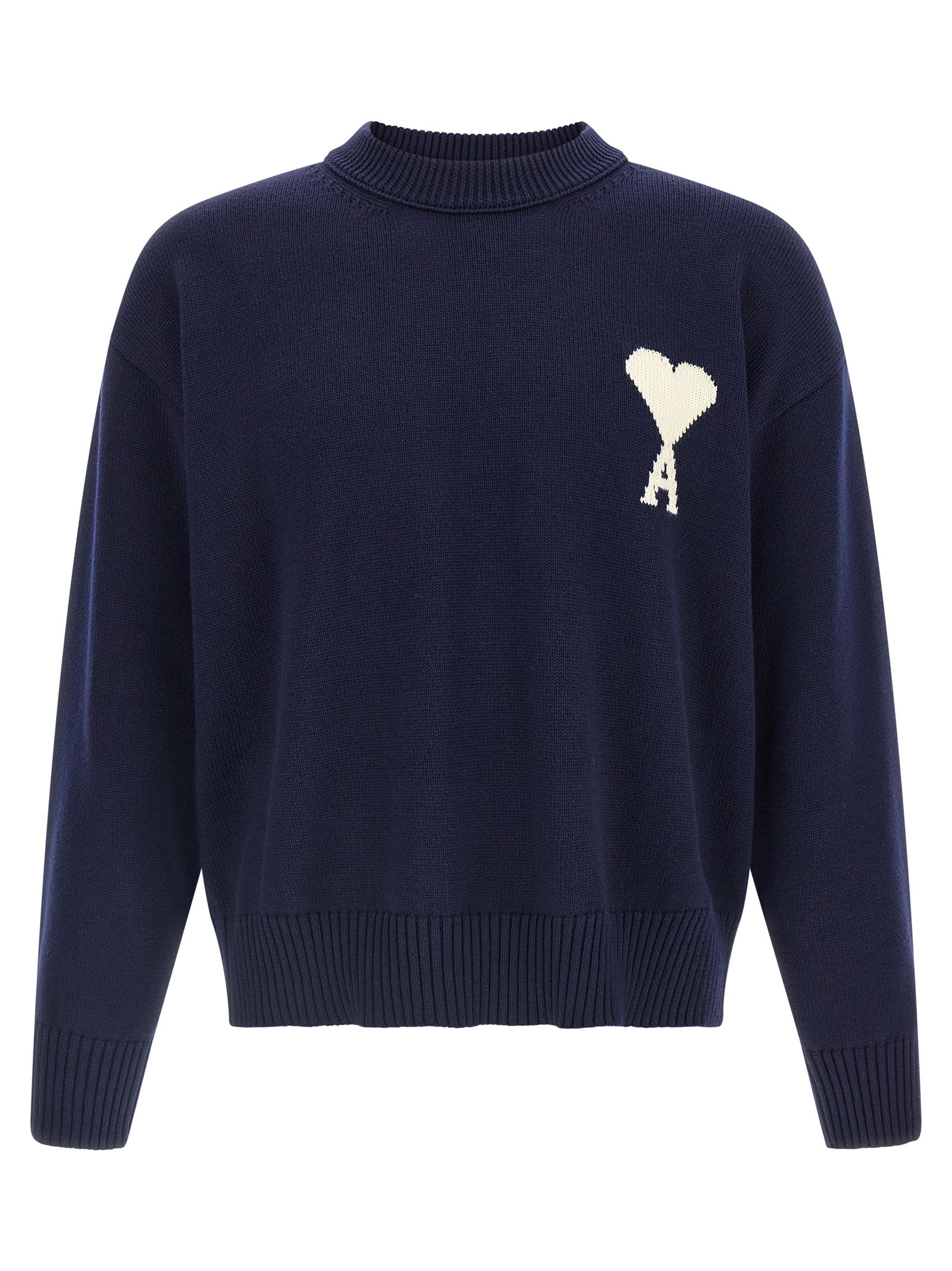 Ami Paris Blue Wool Cardigan