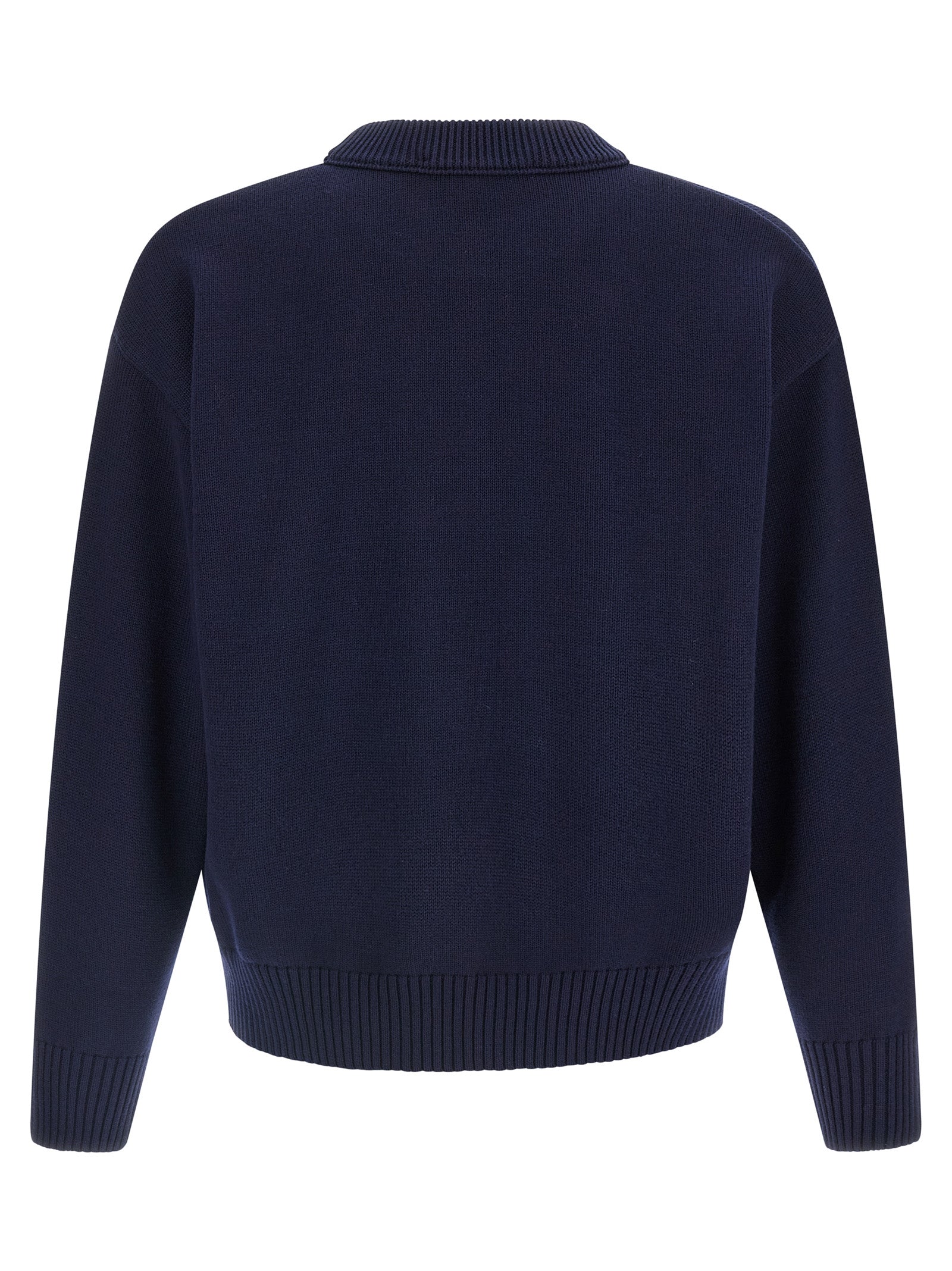 Ami Paris Blue Wool Cardigan