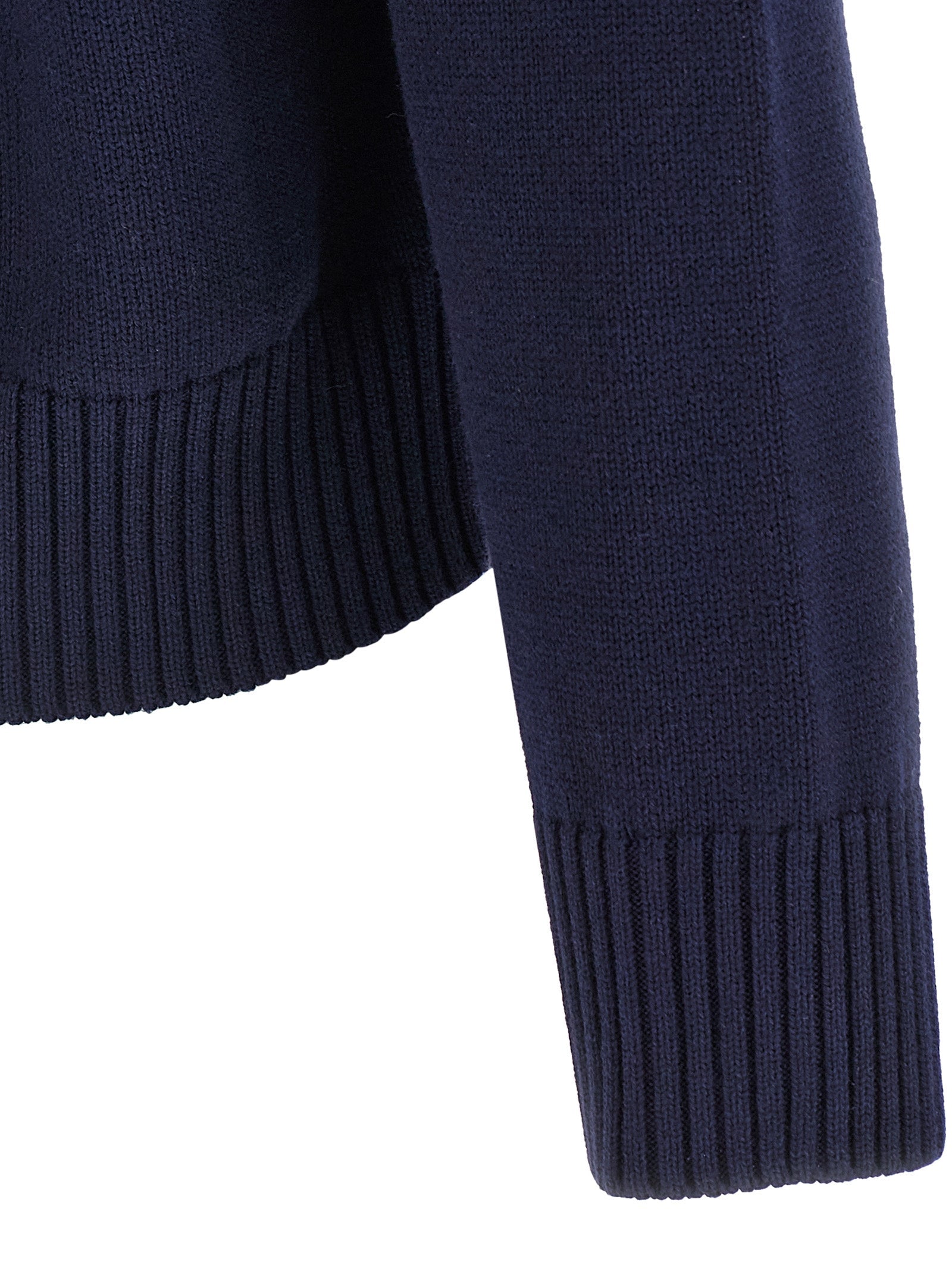 Ami Paris Blue Wool Cardigan