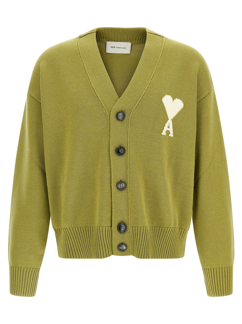 Ami Paris Bicolor Wool Cardigan
