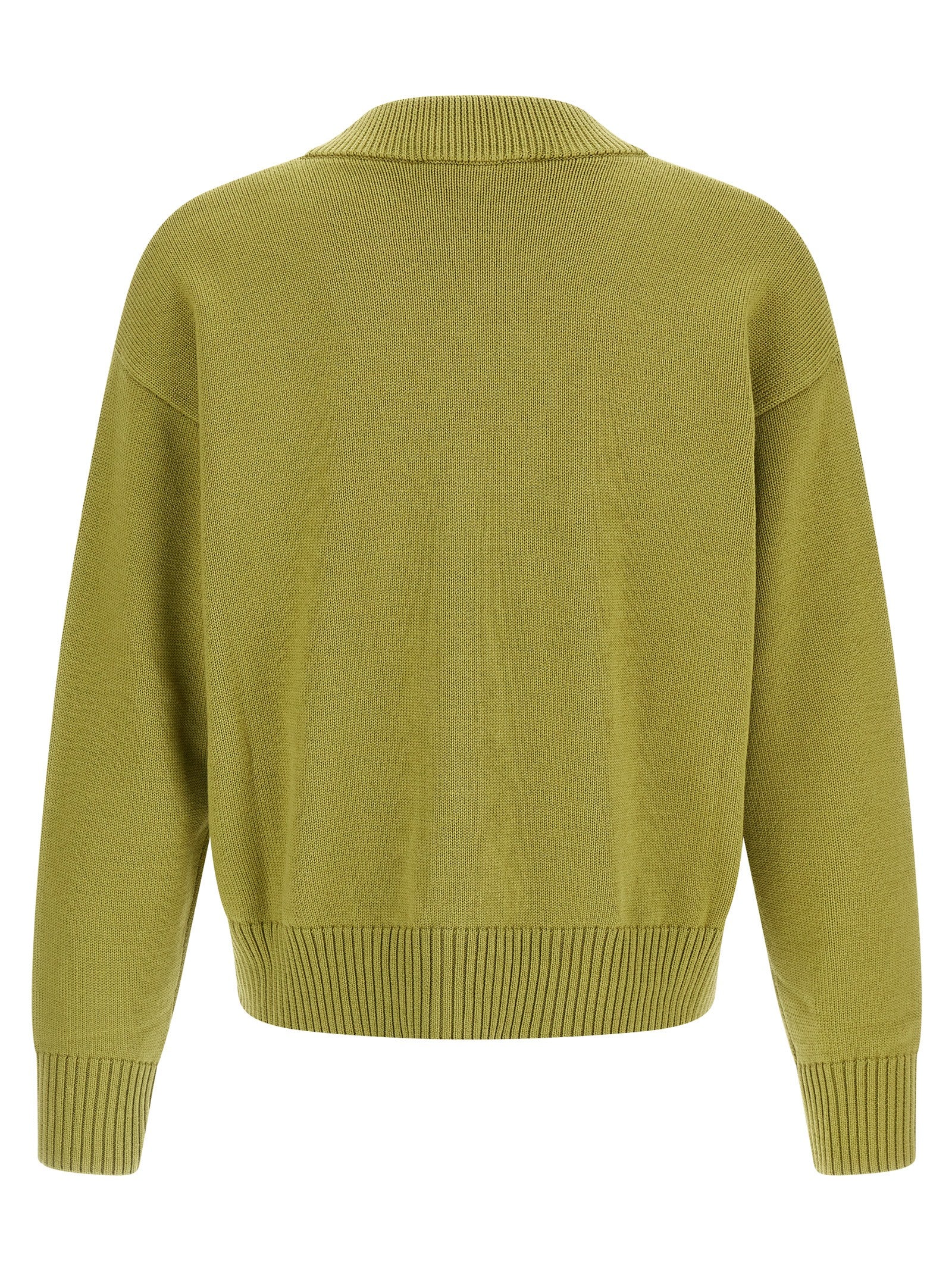 Ami Paris Bicolor Wool Cardigan