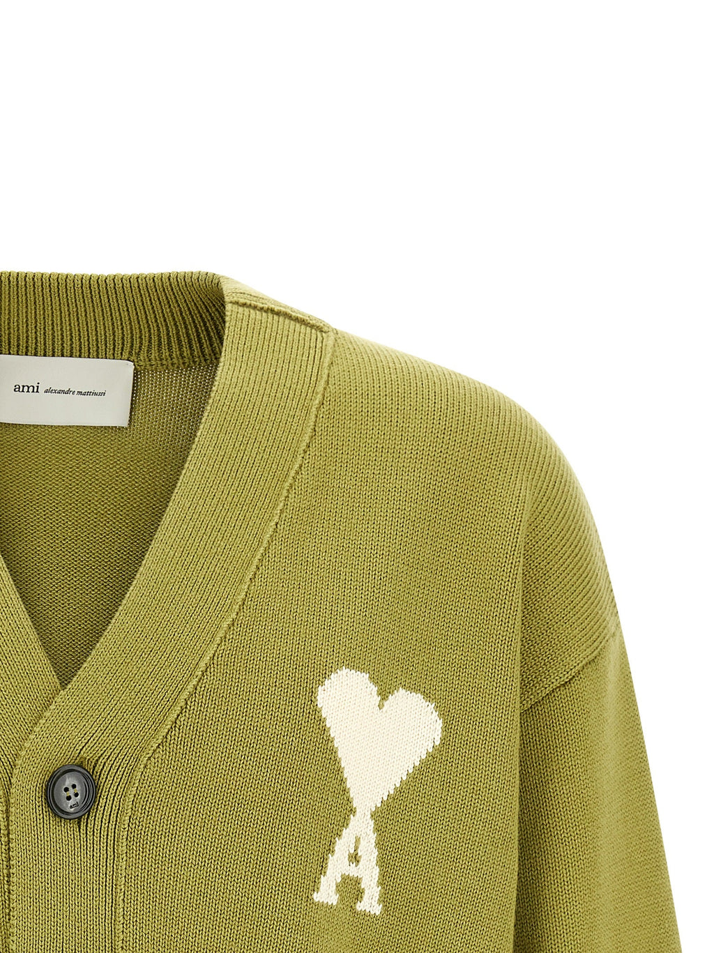 Ami Paris Bicolor Wool Cardigan