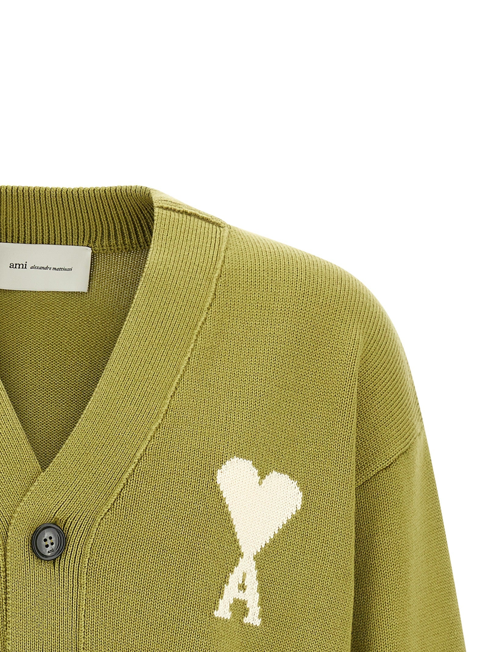 Ami Paris Bicolor Wool Cardigan