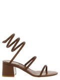 RENE CAOVILLA Brown Viscose Strap-On Sandals