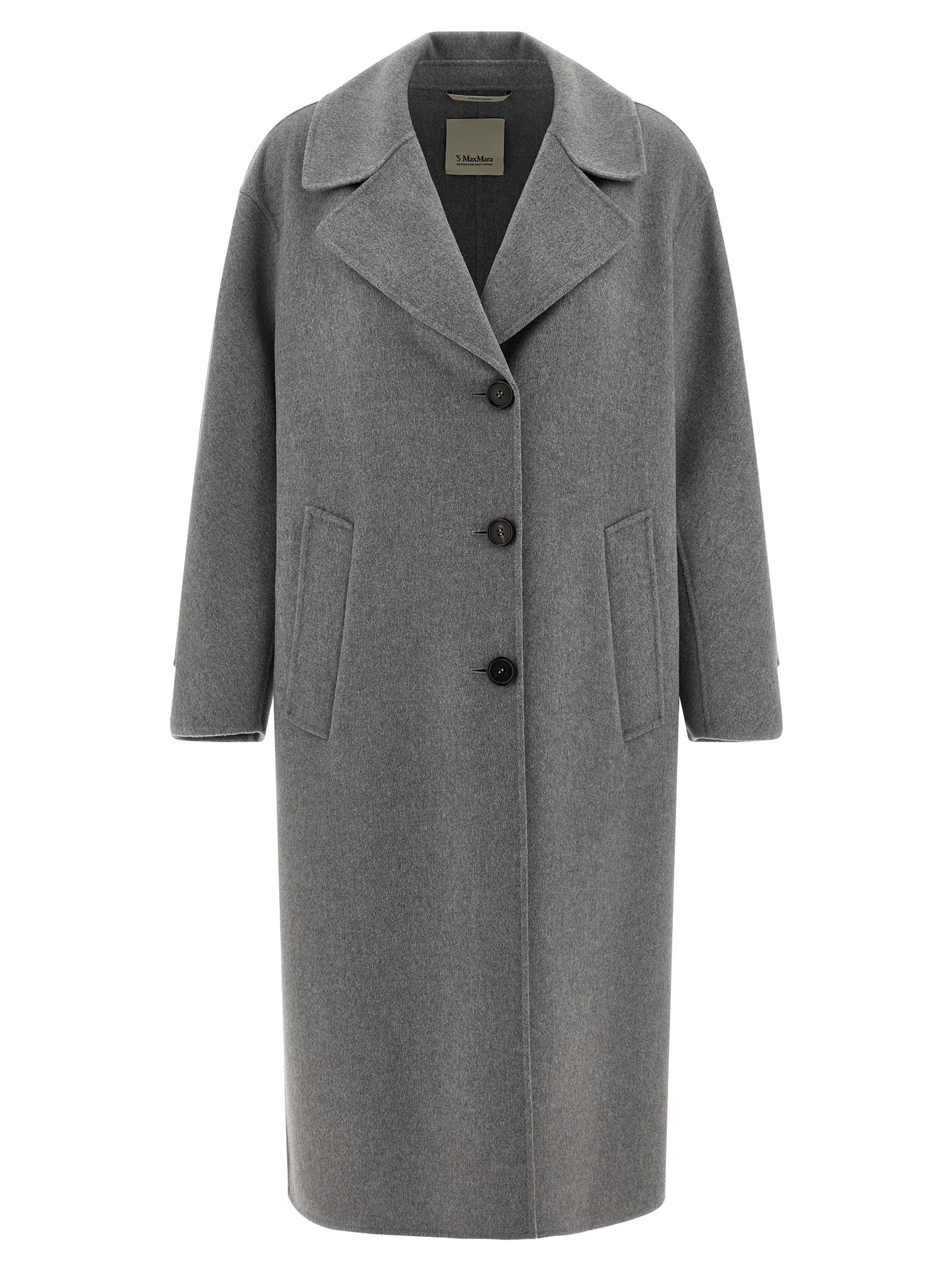 'S Max Mara Gray Virgin Wool Coat