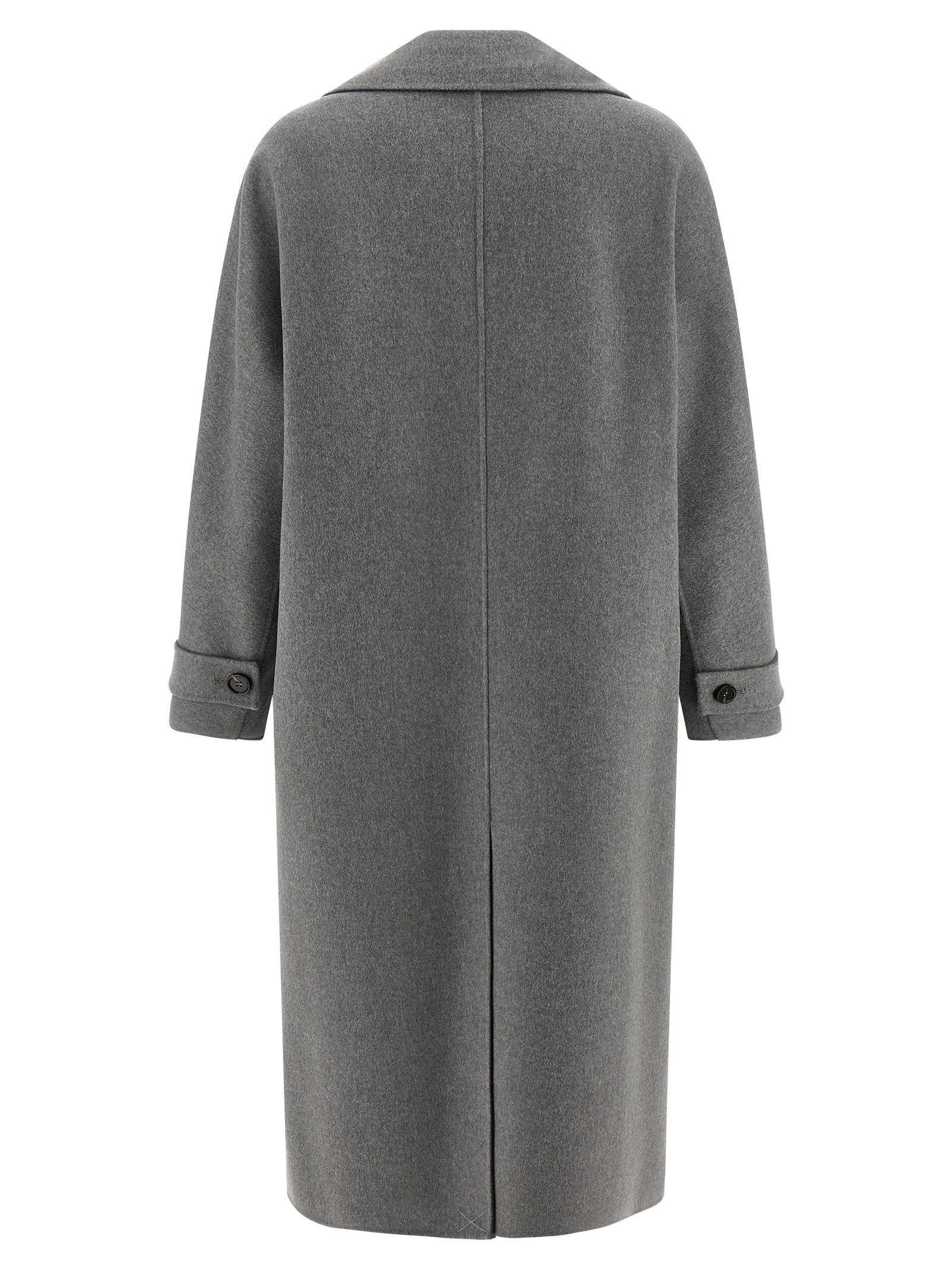 'S Max Mara Gray Virgin Wool Coat