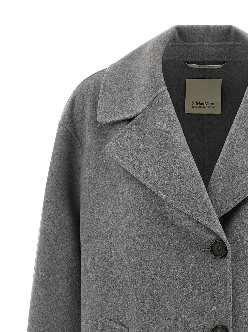 'S Max Mara Gray Virgin Wool Coat