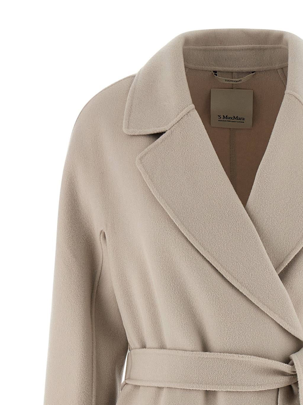 'S Max Mara Beige Virgin Wool Coat