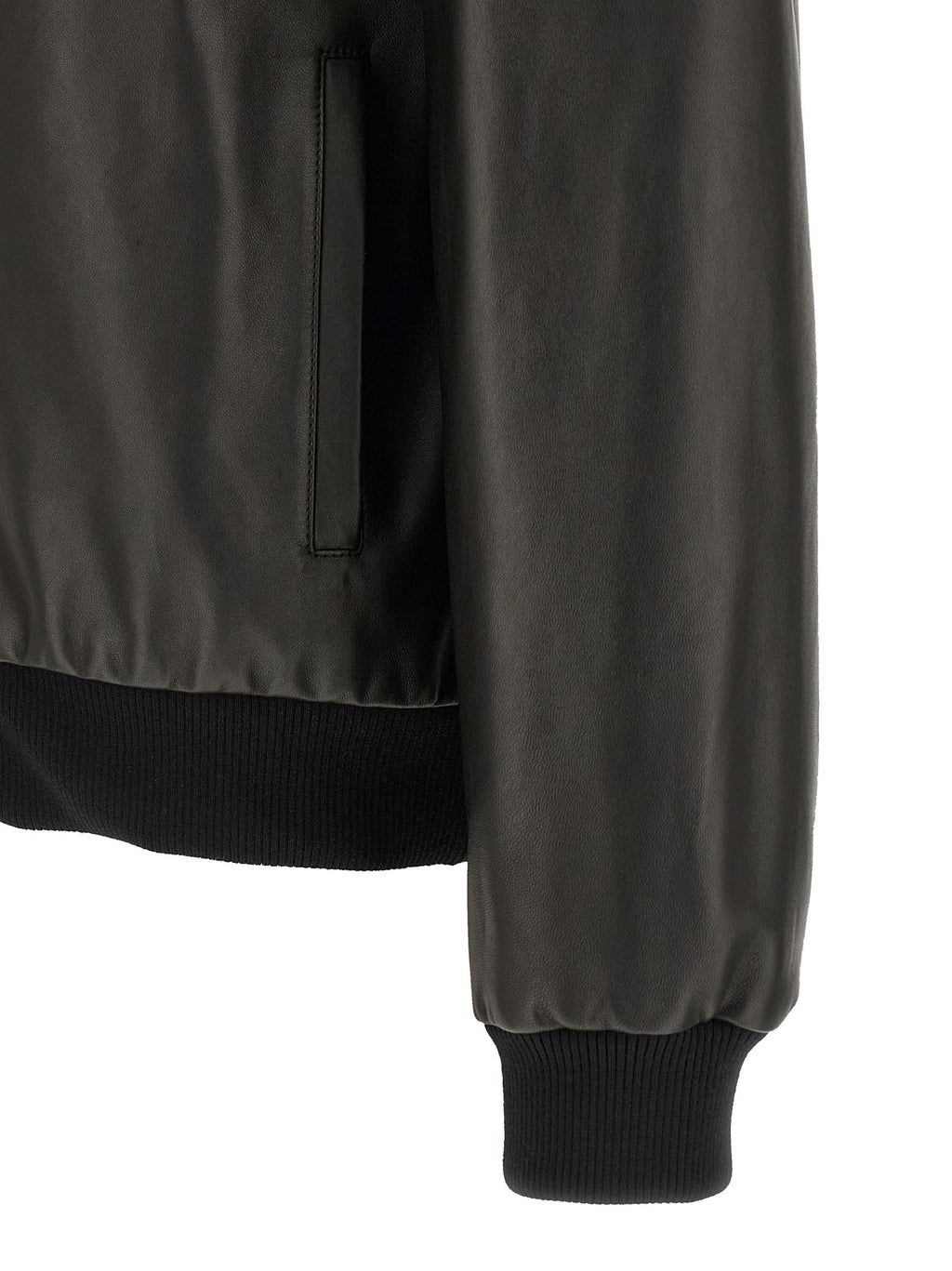 Fendi Black Lamb Leather Leather Jacket