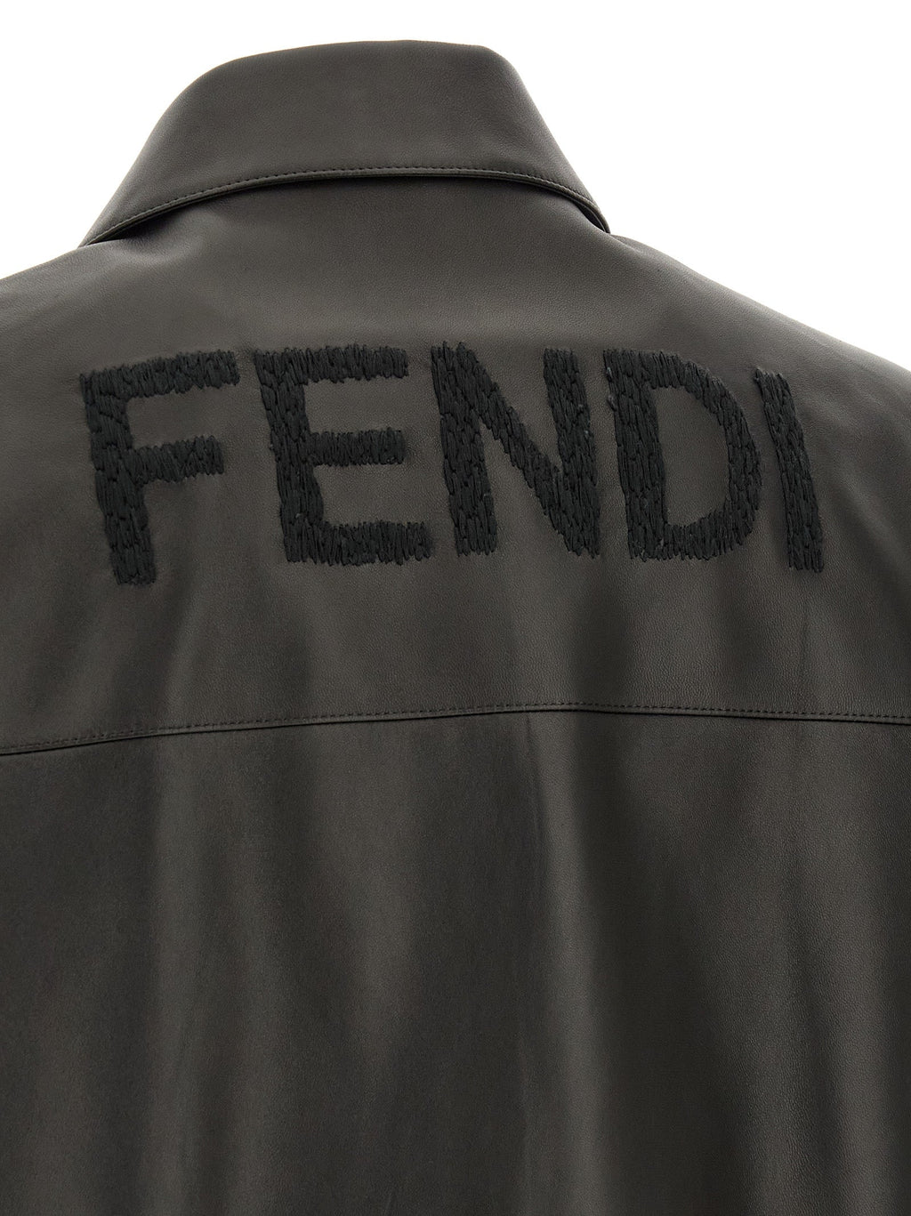 Fendi Black Lamb Leather Leather Jacket