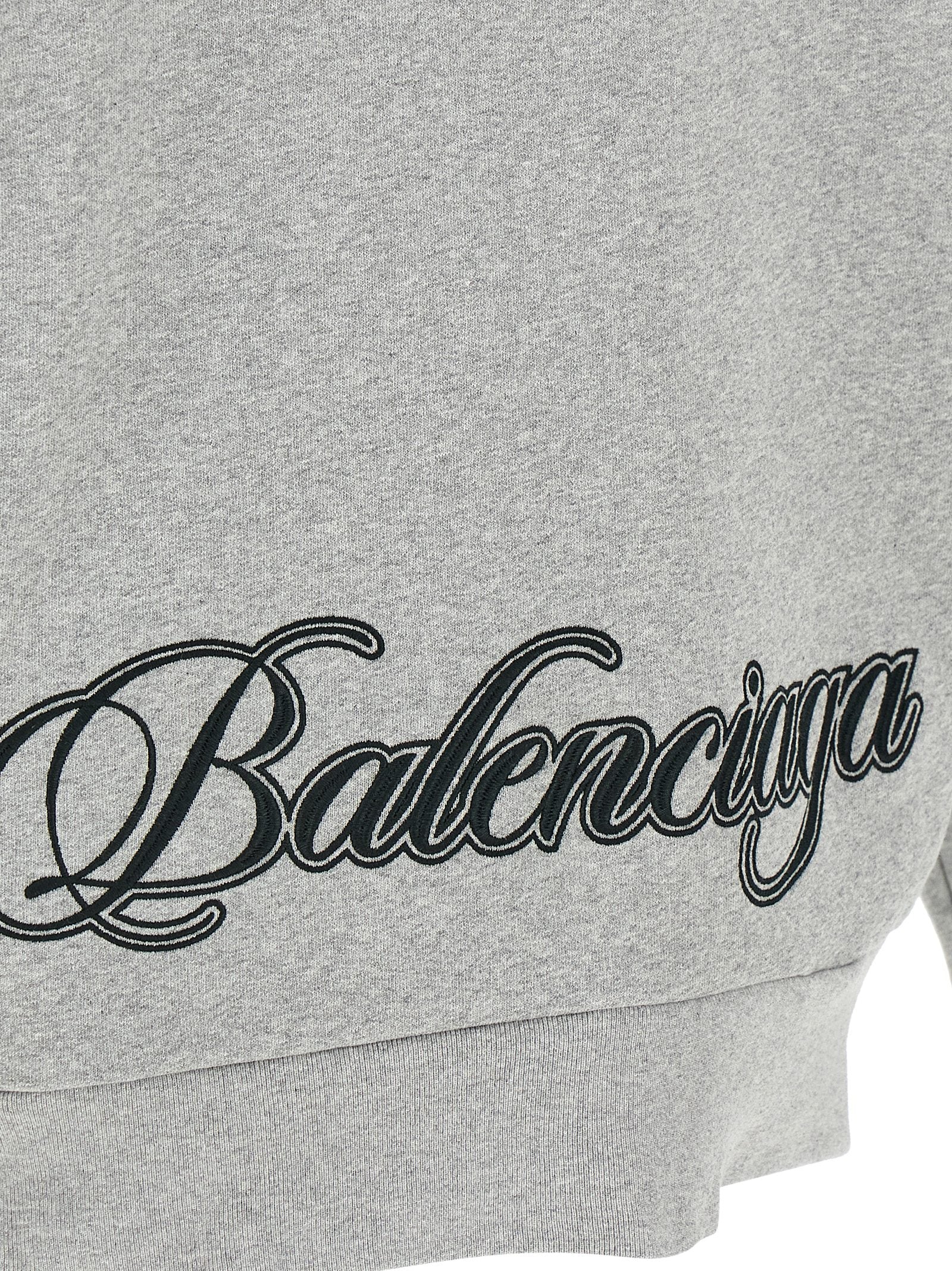 Balenciaga Gray Cotton Sweatshirt