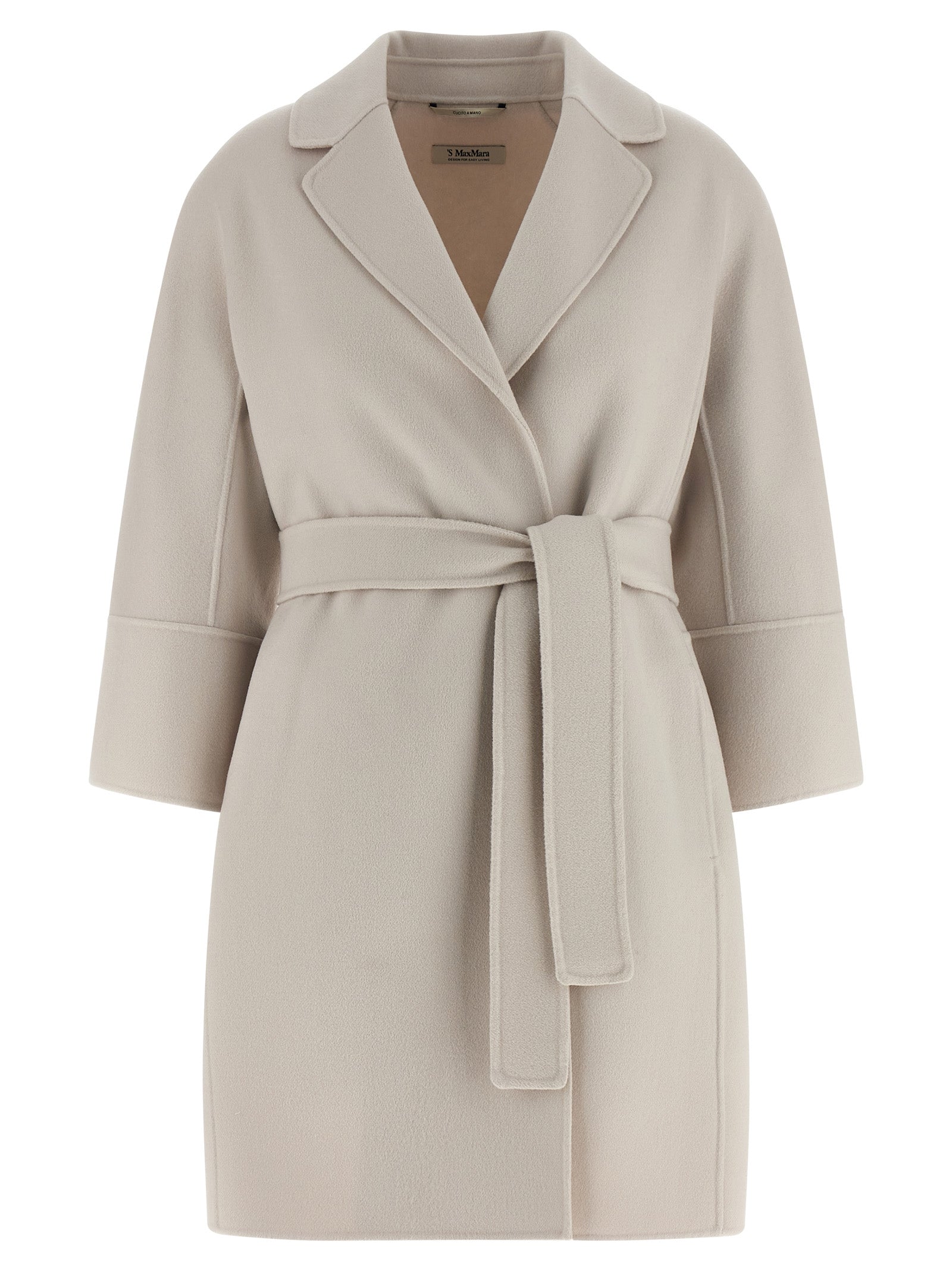 'S Max Mara Beige Virgin Wool Coat