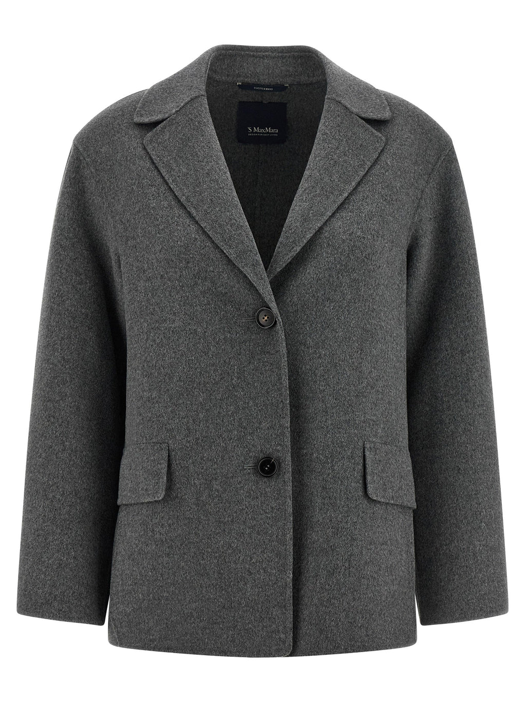 'S Max Mara Gray Virgin Wool Blazer
