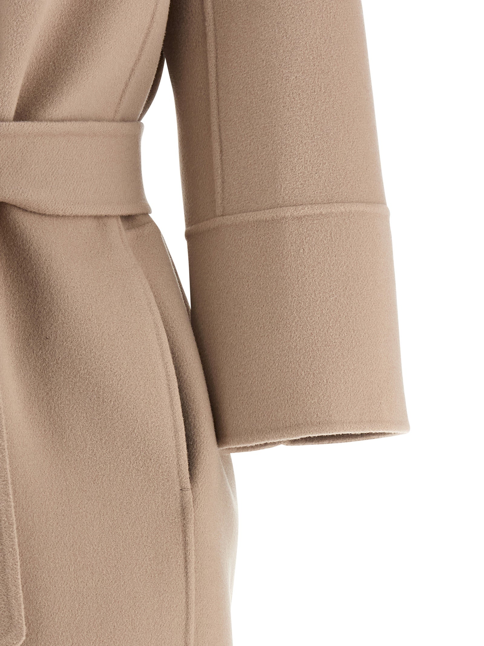 'S Max Mara Beige Virgin Wool Coat
