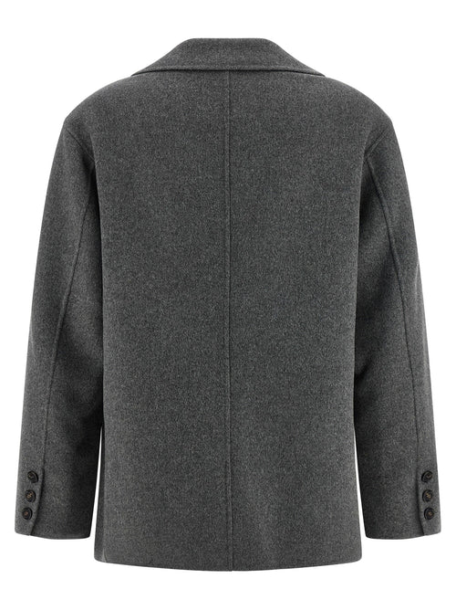 'S Max Mara Gray Virgin Wool Blazer
