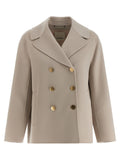 'S Max Mara Beige Virgin Wool Biker Jacket
