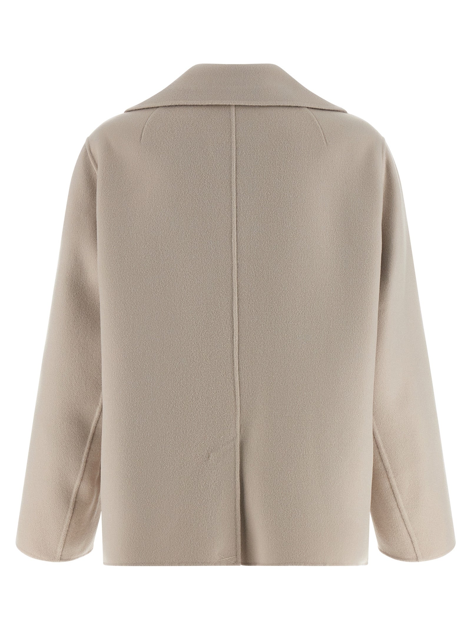 'S Max Mara Beige Virgin Wool Biker Jacket