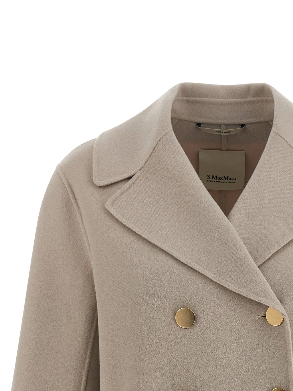 'S Max Mara Beige Virgin Wool Biker Jacket