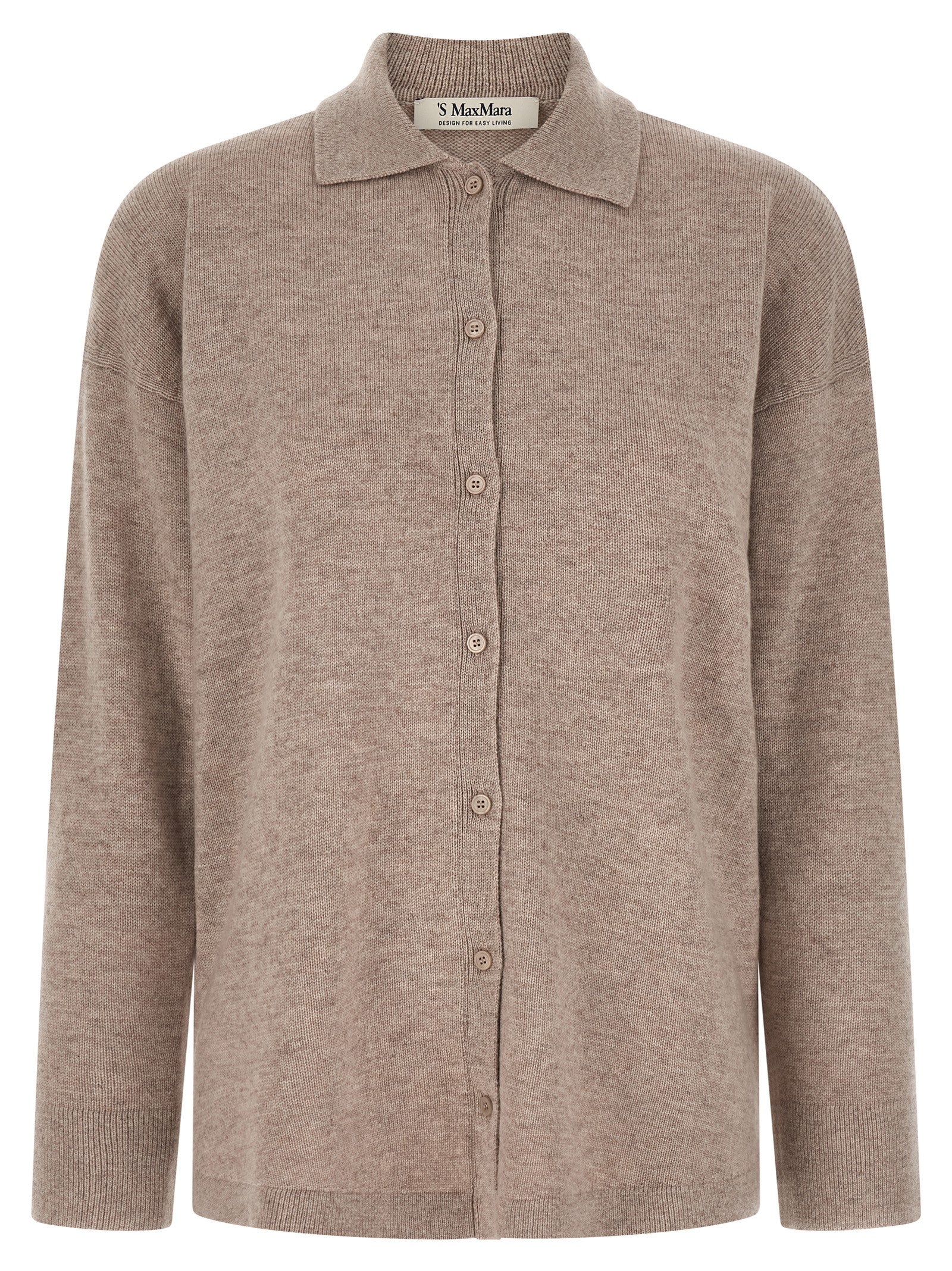 'S Max Mara Beige Wool Cardigan