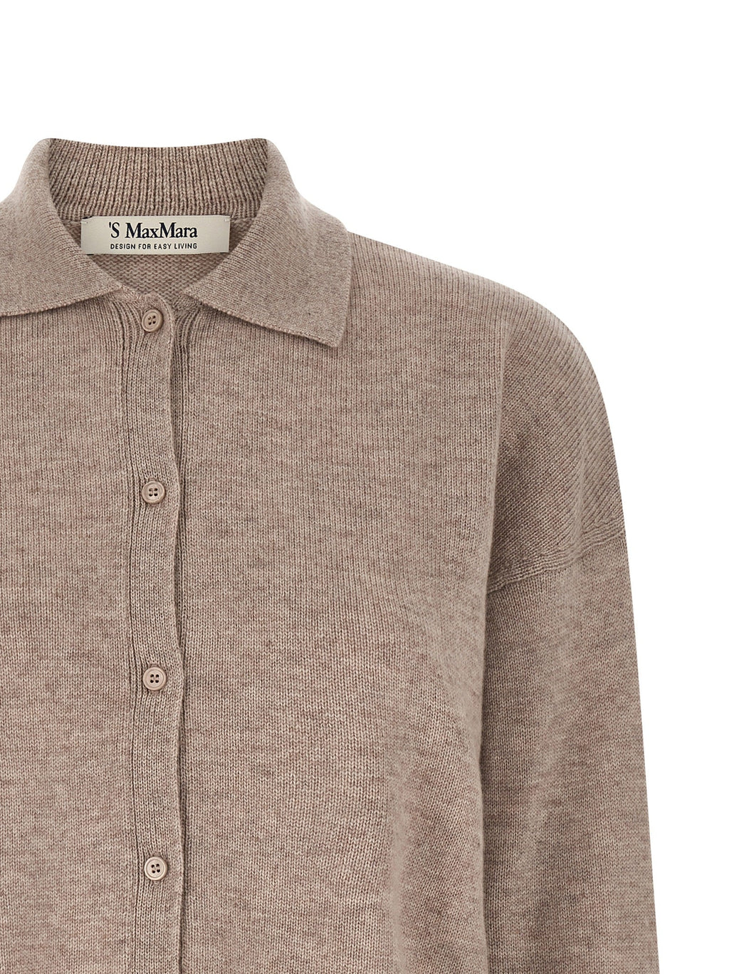 'S Max Mara Beige Wool Cardigan