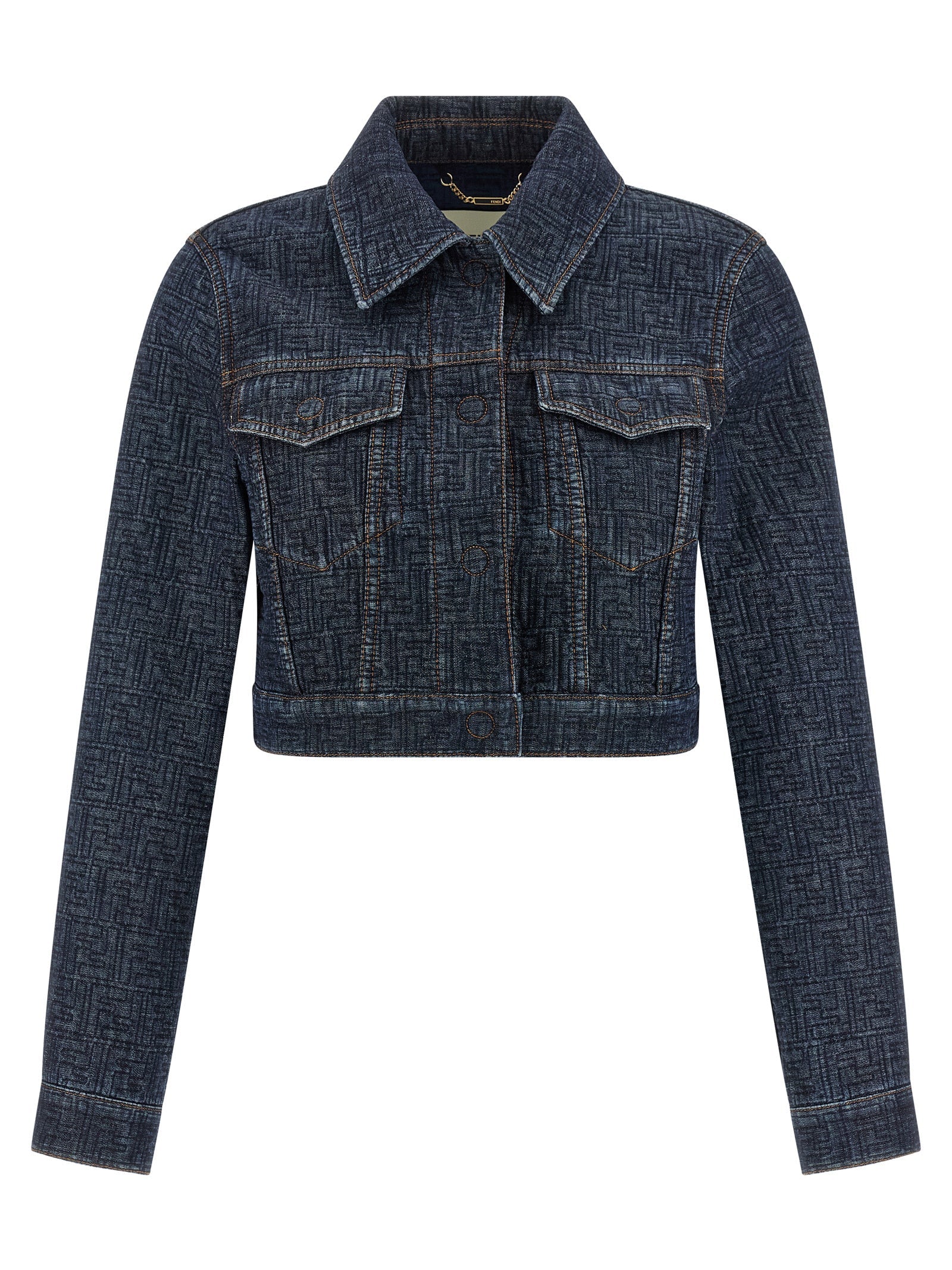 Fendi Blue Cotton Denim Jacket